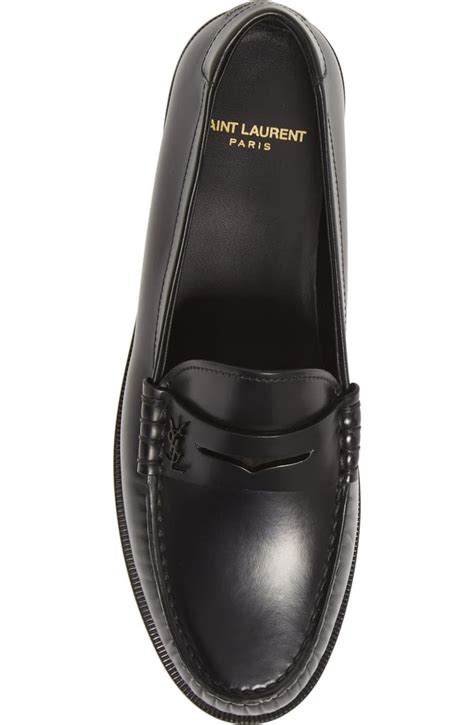 ysl penny loafers women's|ysl flats and loafers.